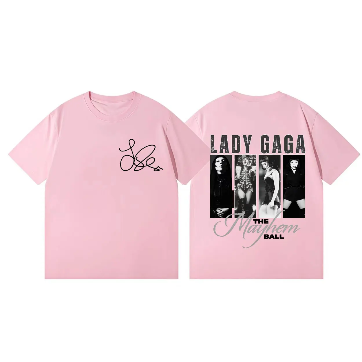 Lady Gaga The Mayhem Ball Tour 2026 Graphic T Shirts Men Women Vintage Fashion T-shirts Summer Casual Loose Short Sleeve T-shirt
