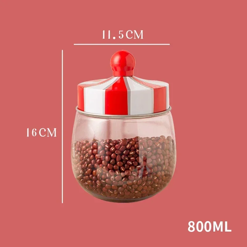 Home Kitchen Plastic Transparent Airtight Jar Cuisine Coffee Bean Candy Organiseurs De Rangement Storage Container Cookie Box