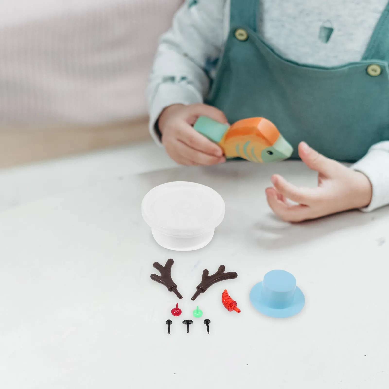 

1Set Mini Clay Snowman Set Christmas Handmade DIY Snowman Crafting Kit Holiday Decoration Christmas Handmade Material
