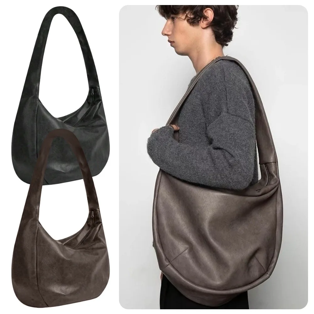 

Vintage Style Men's Crossbody Bag​​ Large Capacity ​​Large Size​​ Shoulder Bag Lightweight PU Leather Handbag​​