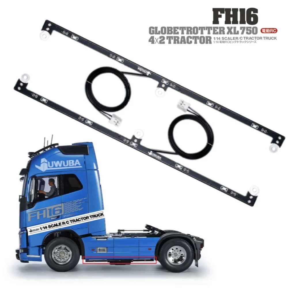 Side Skirt Light SBD-FF3 For Tamiya 1/14 Volvo Fh16xl 750 4x2 Remote Control Tractor Truck 56375 DIY Modified Remote Control Car