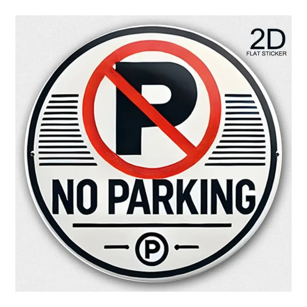 No Parking Sign Sticker For Cars, Laptops, Windows, Doors, Fridges, Water Bottles