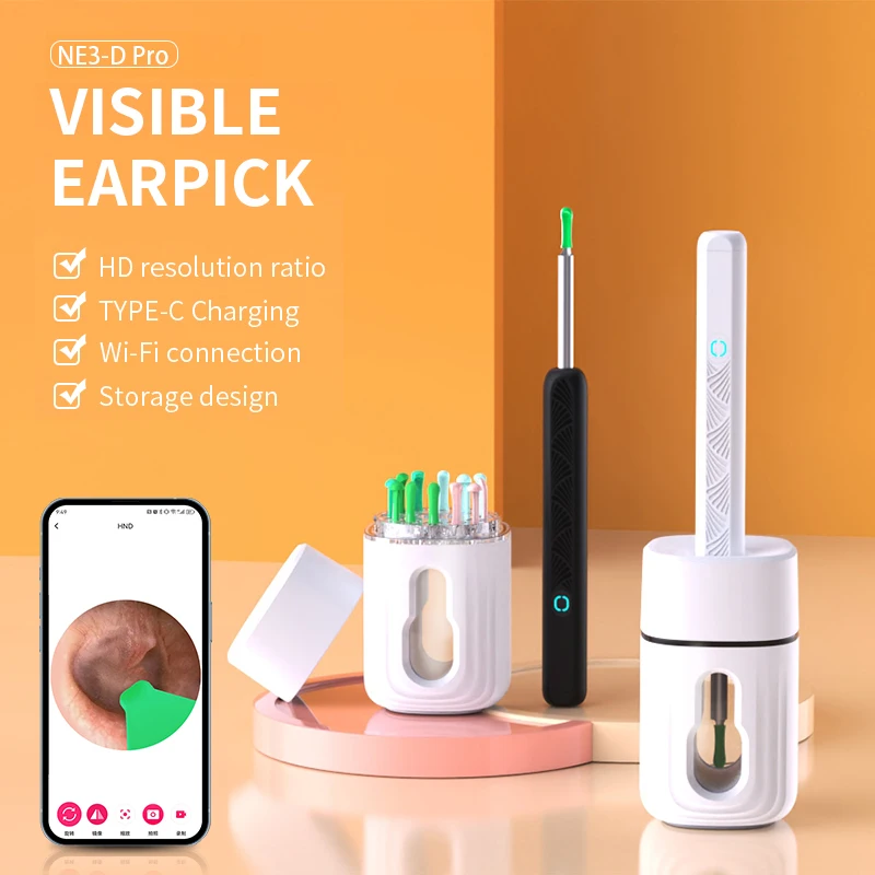 Children Visual Ear Picking Spoon Wireless Cleaning Endoscop High-definition Ear Picking Artifact With Storage Base