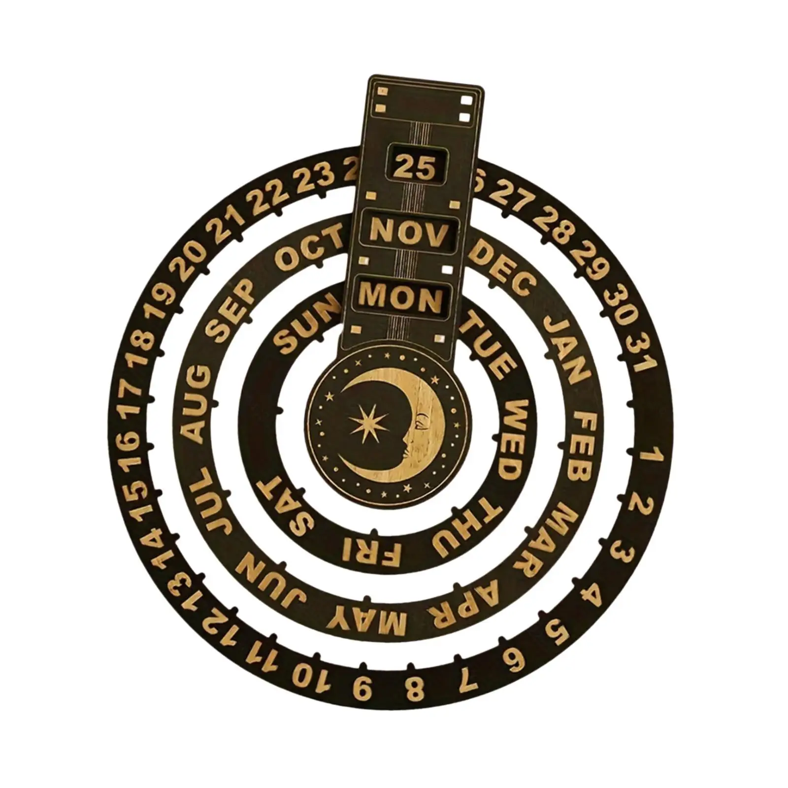 Rotating Calendar Holiday Gifts Perpetual Calendar for Office Home Bedroom