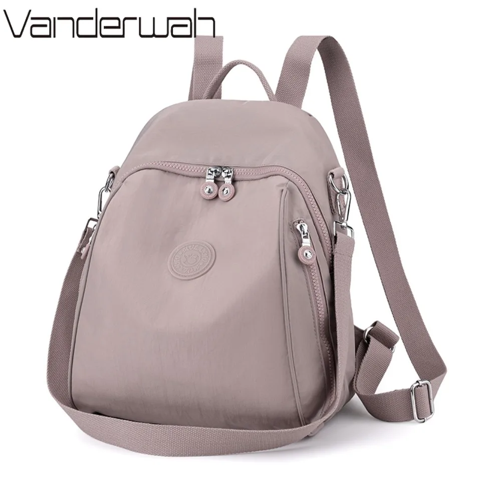 Nylon Back Pack Sac Women Shoulder Hand Crossbody Bags for Women Teenage Girls Multi-Function Bagpack Waterproof School Backpack
