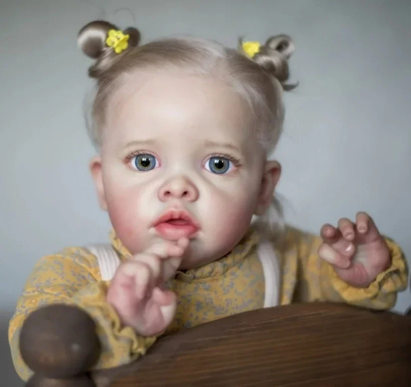 Nowy, limitowany zestaw do samodzielnego wykonania lalki Reborn Benjamin, 22 cale, niedokończony, wysokiej jakości, puste części lalki DIY z materiałowym ciałem i oczami.