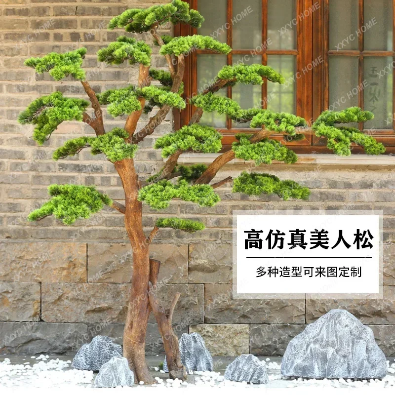 

Искусственное дерево-бонсай Подокарпус Макрофиллус в новом китайском стиле для ландшафтного дизайна, декор для прихожей