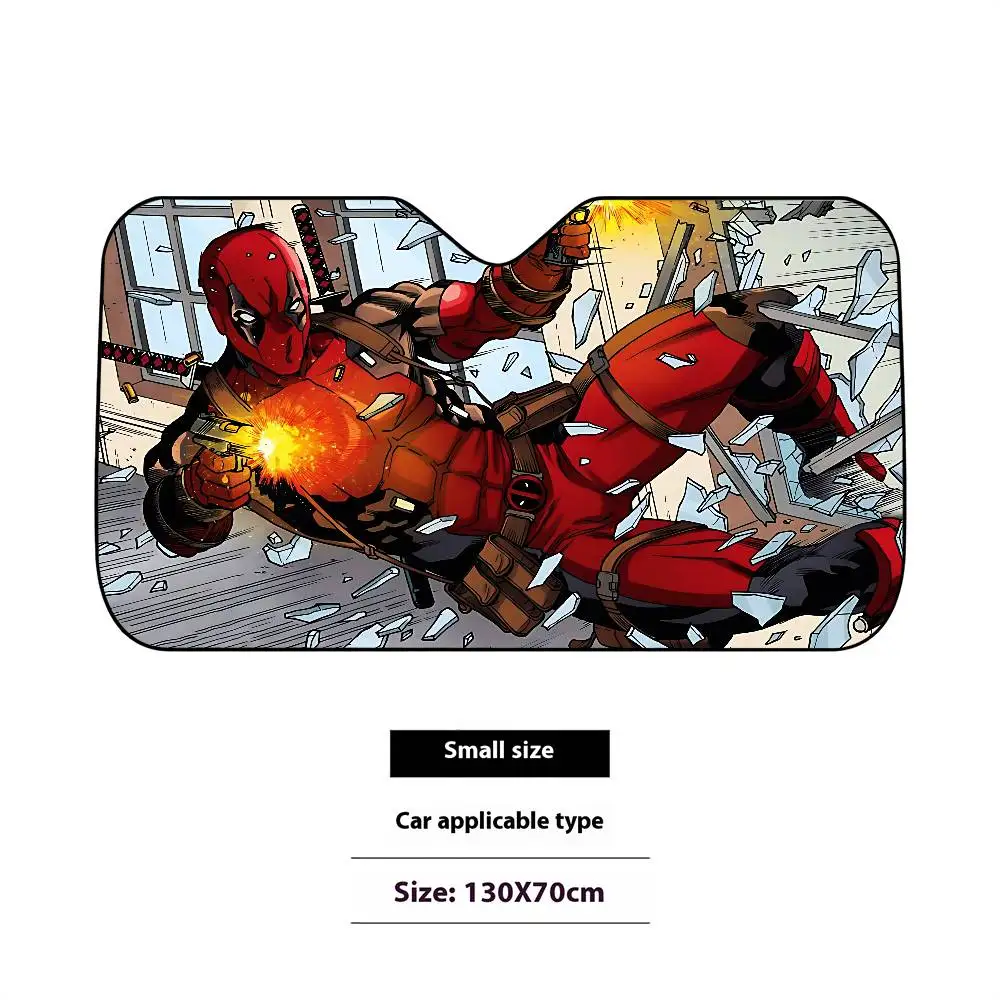 Cute-D-deadpool-S Stylish And Trendy Windshield Sunshade, Car Windshield Cover, Car Sunshade Curtain, Car Sun Protection Cover view 4