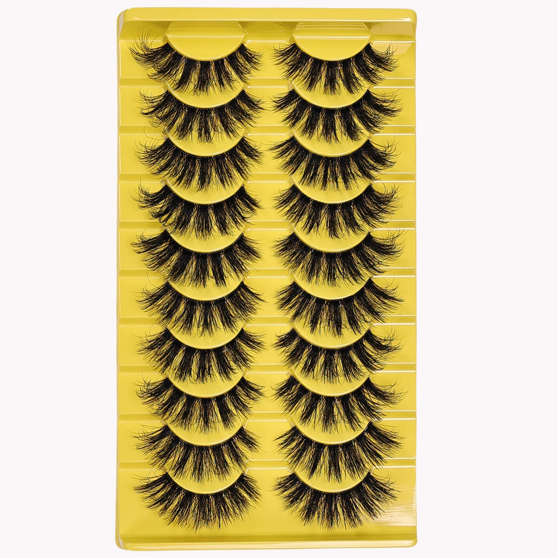 10 Paar flauschige 3D-Wimpern für dramatische künstliche Wimpern, unordentliche falsche Wimpern, flauschige dicke Wimpern