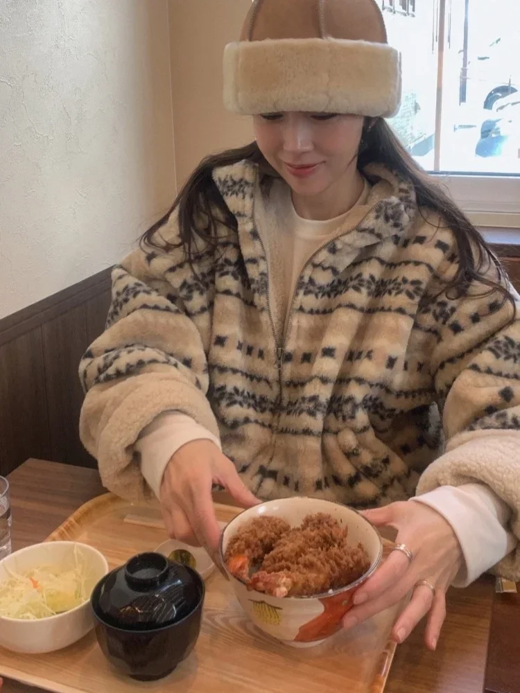 Vêtements d'extérieur chauds et colorés double face pour femmes, vêtements à la mode pour filles, coton d'hiver de style coréen