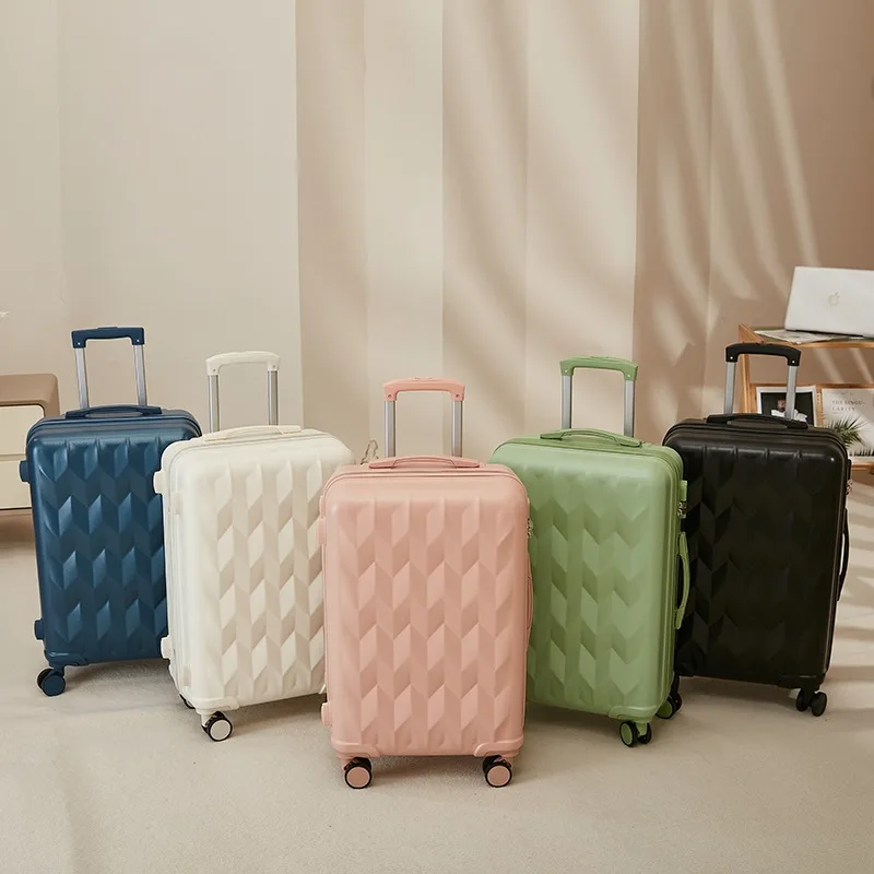 Fashion Rolling Luggage Zipper Silent Wheel Travel Suitcase ABS+PC Trolley Case Password Leather Suitcase Anti-Scratch and Drop