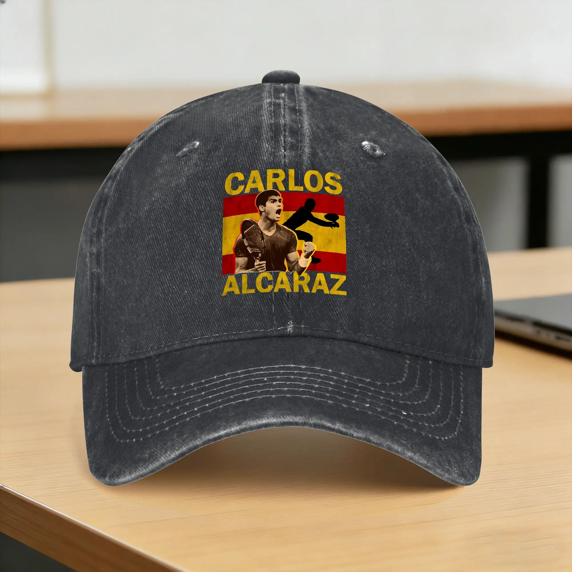 Carlos Alcaraz  Baseball Cap Sun Spain Kpop Rock Sunscreen Washed Hip Hop Hats Men Adult Casual Print Baseball Caps