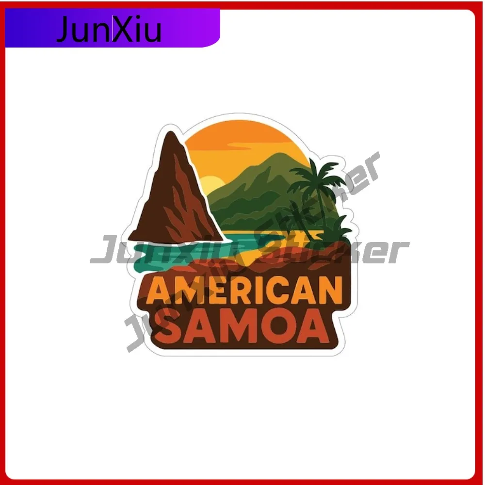 American Samoa National Park Travel Decal Us National Parks Series Waterproof Sticker Cover Scratches Decoration Camper Rv Cactu