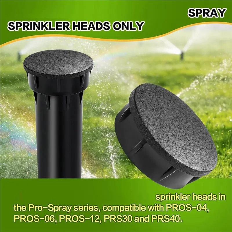 ABUH-For Hunter-Style Sprinkler Head Caps, 10-Pack Cover Set, Durable Design For Lawn Sprinkler Heads Spray