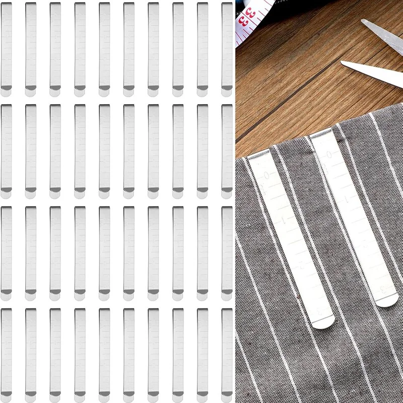 MAKE-40 قطعة مجموعة مشابك الخياطة، أدوات خياطة حاشية معدنية لخياطة دبابيس خياطة اللحف ووضع العلامات على الملحقات