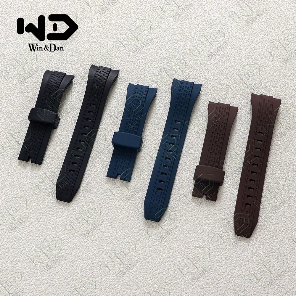 حزام رياضي من السيليكون لساعات SEIKO VELATURA/SRH 006 013 SPC007J1 SNAE17، حزام 26 مم للرجال، إكسسوارات حزام ساعة مطاطي أسود