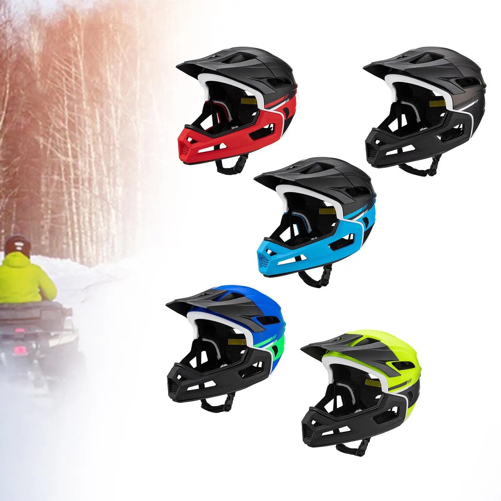 

Full Face Bike Helmet Cycling Accessories PC Epcs Biking Helmet for Adult