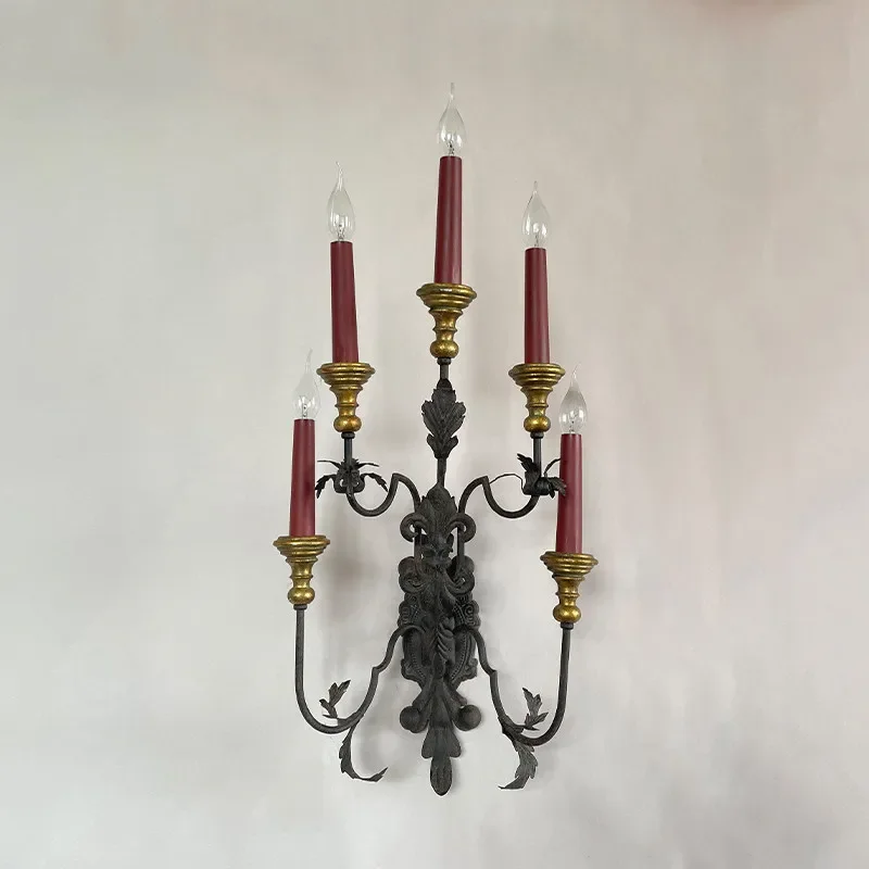 American retro wall lamp American pastoral old living room dining room bedroom aisle corridor entrance candle bedside lamp