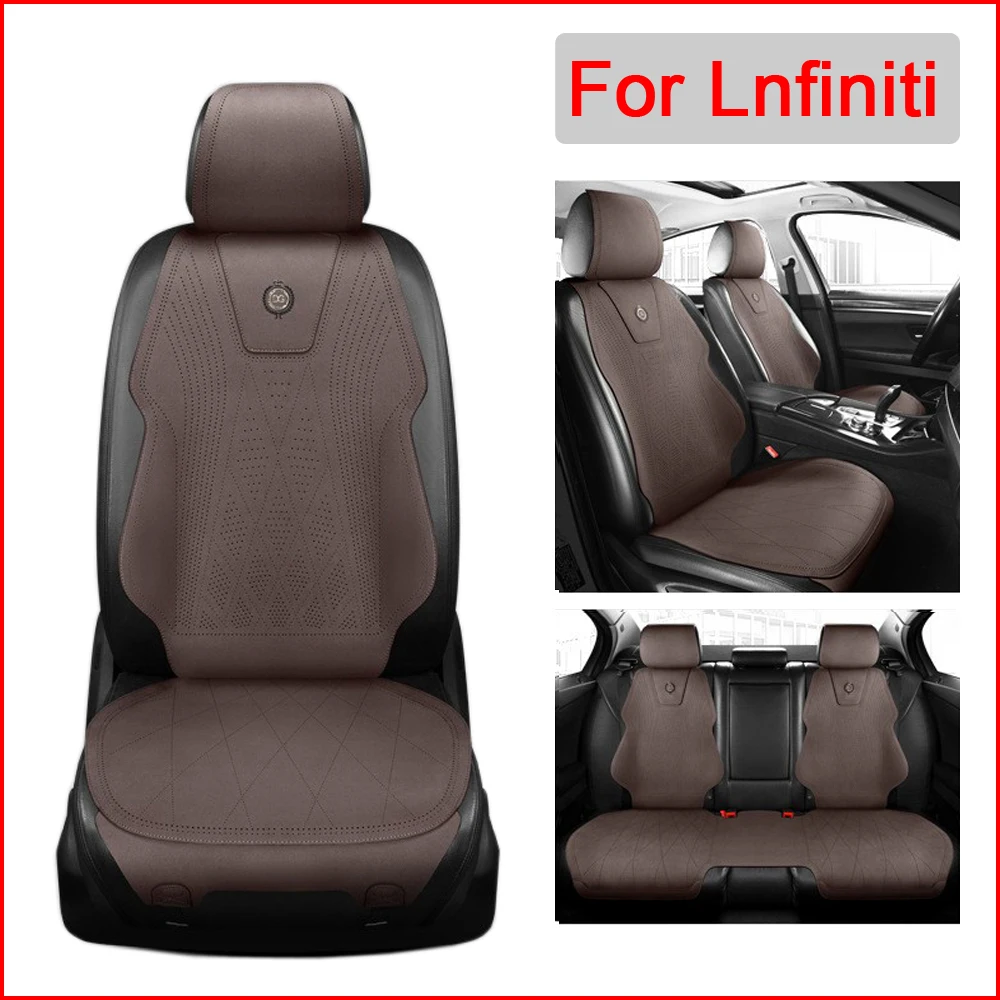 

New Car Seat Covers Breathable Suede leather Auto Seat Protection Cover For Lnfiniti Q50 Q70 QX70 FX35 Q30 G37 QX60 G35 G25 Q60