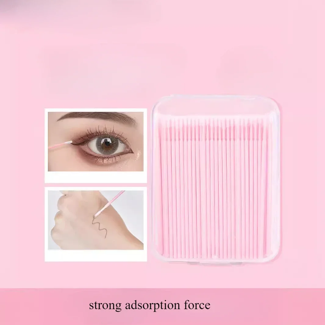 100 teile/losEinweg Baumwolle Weiche Tupfer Wimpern Verlängerung Microbrush Applikatoren Individuelle Mascara Micro Pinsel Stick