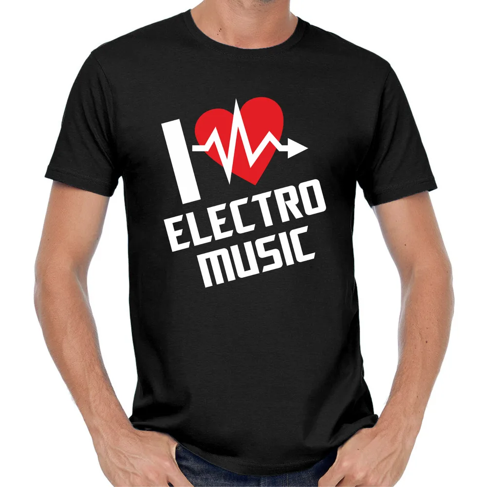 I Love Electro Music Club Dj Party Patter Edm House Techno Trance T-Shirt Unisex T-shirts For Man Woman Short Summer Tees