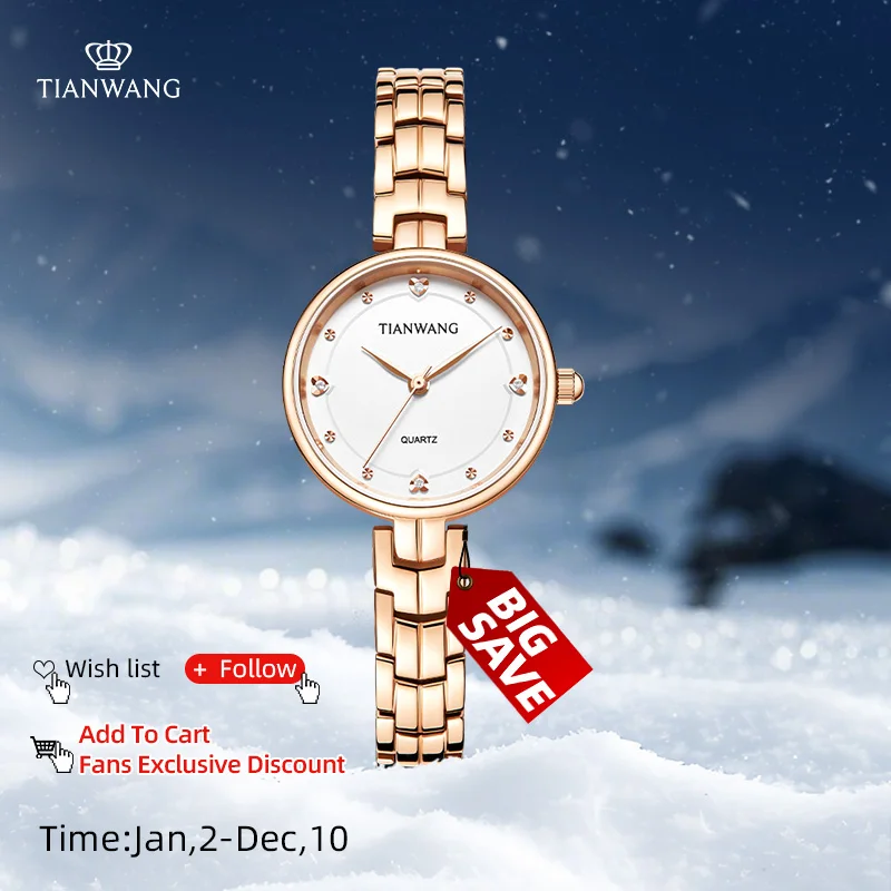 TIAN WANG Watches For Women Fashion Quartz Wristwatches Modern Ladies Wristwatches High-end Stainless Steel Gifts For Women