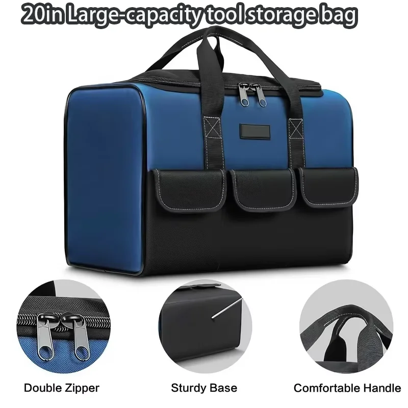 متعددة الوظائف 20 بوصة أداة حقيبة سميكة سعة كبيرة مقاوم للماء مقاومة للاهتراء أدوات متعددة جيب حقيبة تخزين كهربائي #5