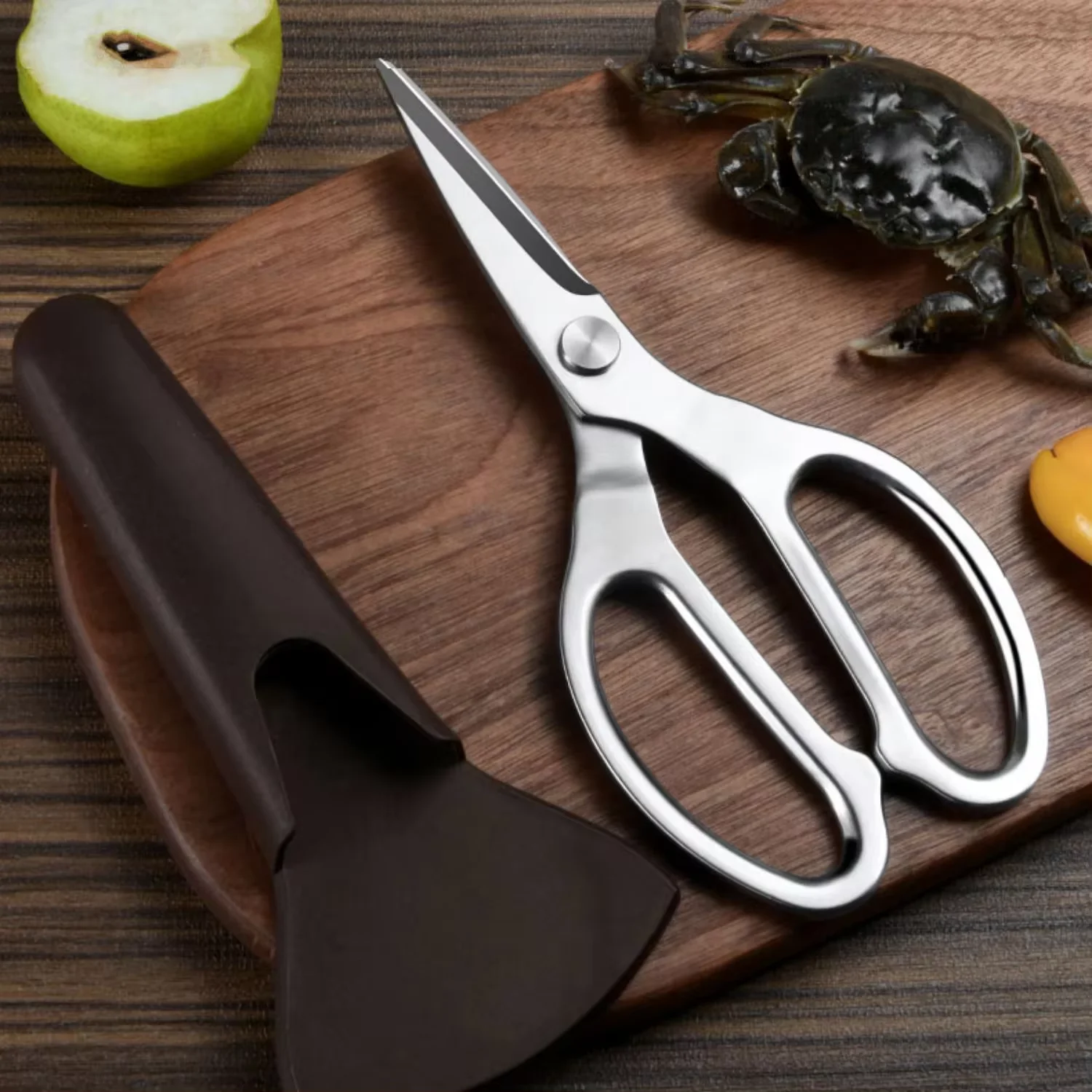 

Professional Powerful Scissors All-steel Kitchen Chicken Bone Scissors Household Multi-functional Scissors With Scissors Sheath