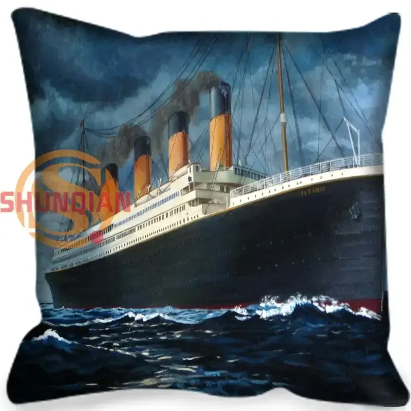 Hot Custom Titanic Square Pillowcase Custom Zippered Bedroom Home Pillow Cover Case 35X35cm,45x45cm