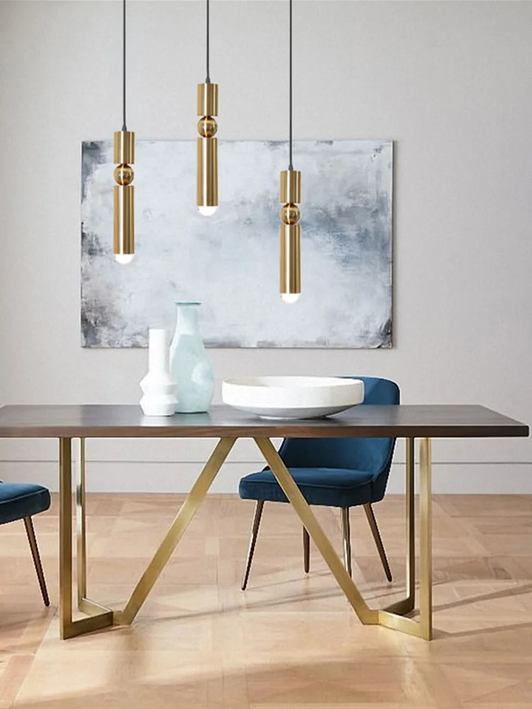 Modern Minimalist Spotlight Dining Room Long Tube Lamp Bedroom Bedside Kitchen Bar Dining Hall  LED Pendant Lamp Hanging