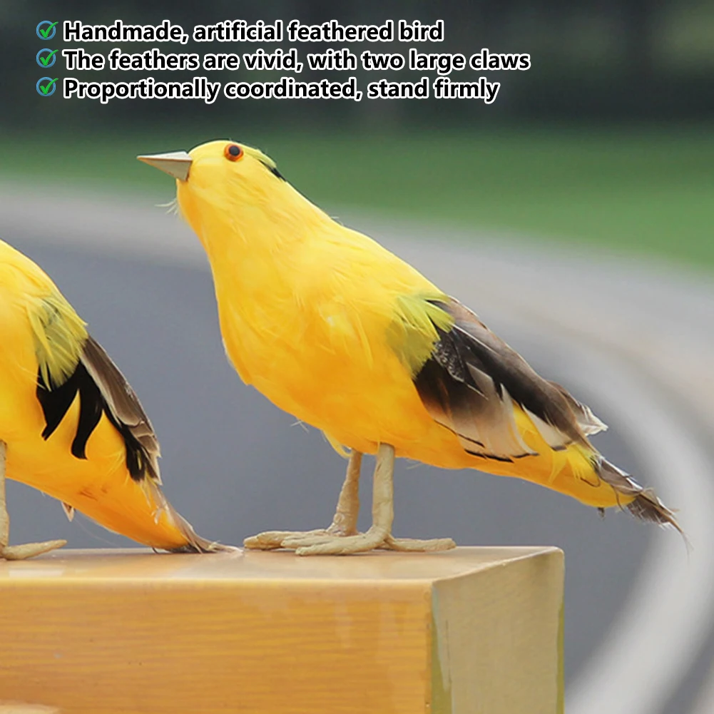 

Garden Artificial Feathered Animal Ornament Simulation Oriole Bird Model Art Outdoor Decor