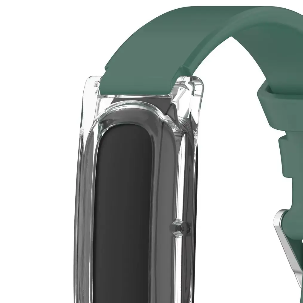 For Fitbit Air – Silicone Band + PC Hard Case, Skin-Friendly, Secure Fit, Bright Color Options, Pin Buckle, 13g Lightweight.