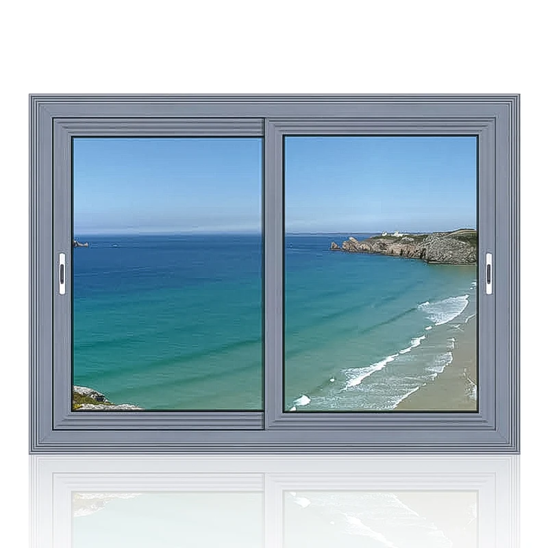 Exterior Aluminum Soundproof Double Leaf Aluminium Sliding Window Frame Sliding Aluminum Glass Window