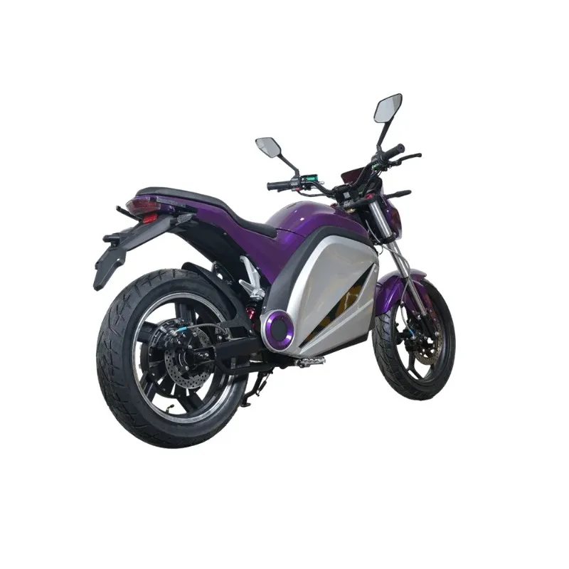 Sport Style Electric Street Bike 72V Lithium Battery E-Motorcycle 61km/h 200km Range Lithium Battery