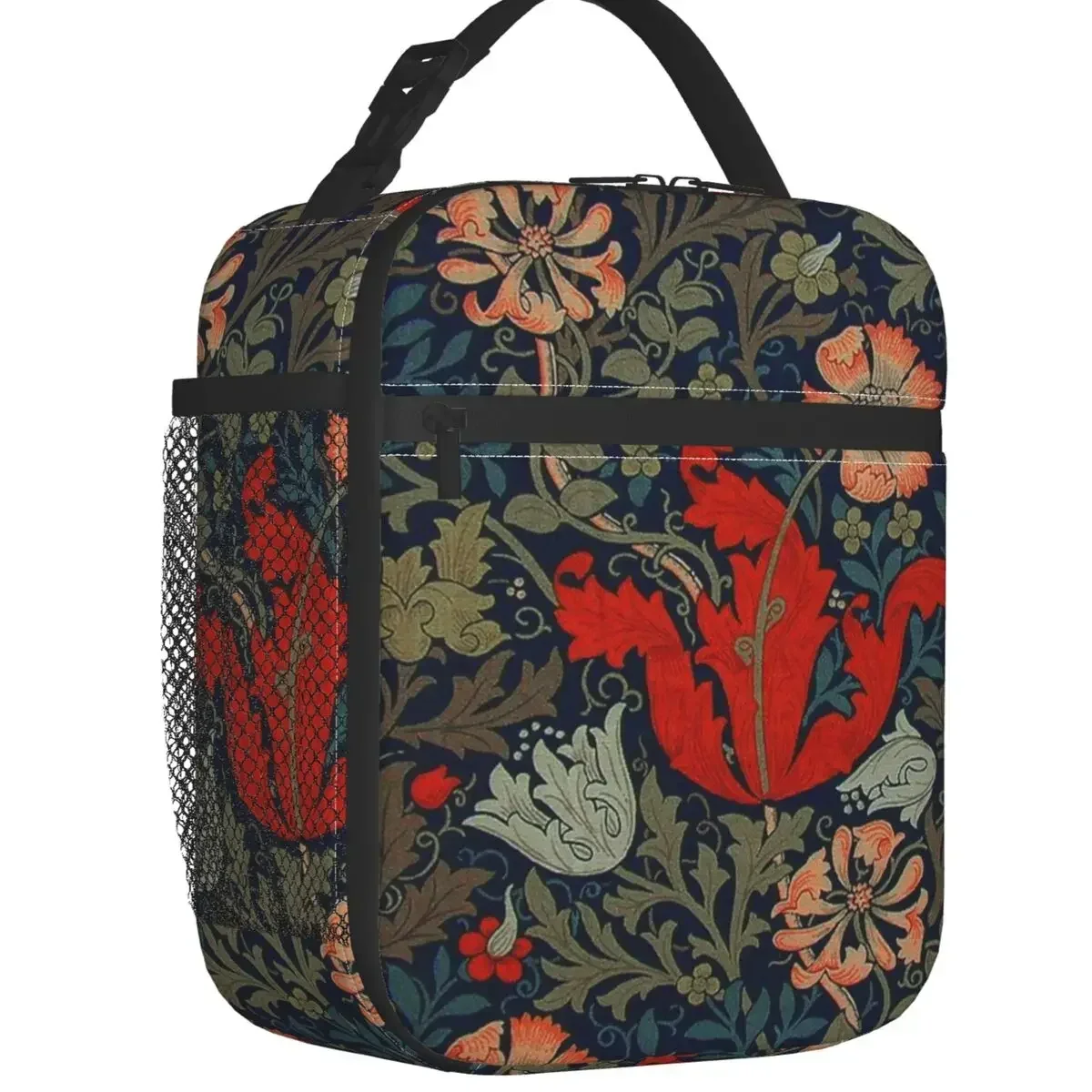 William Morris Bullerswood Antique Rug Print Insulated Lunch Tote Bag Women Portable Thermal Cooler Bento Box Work School Travel