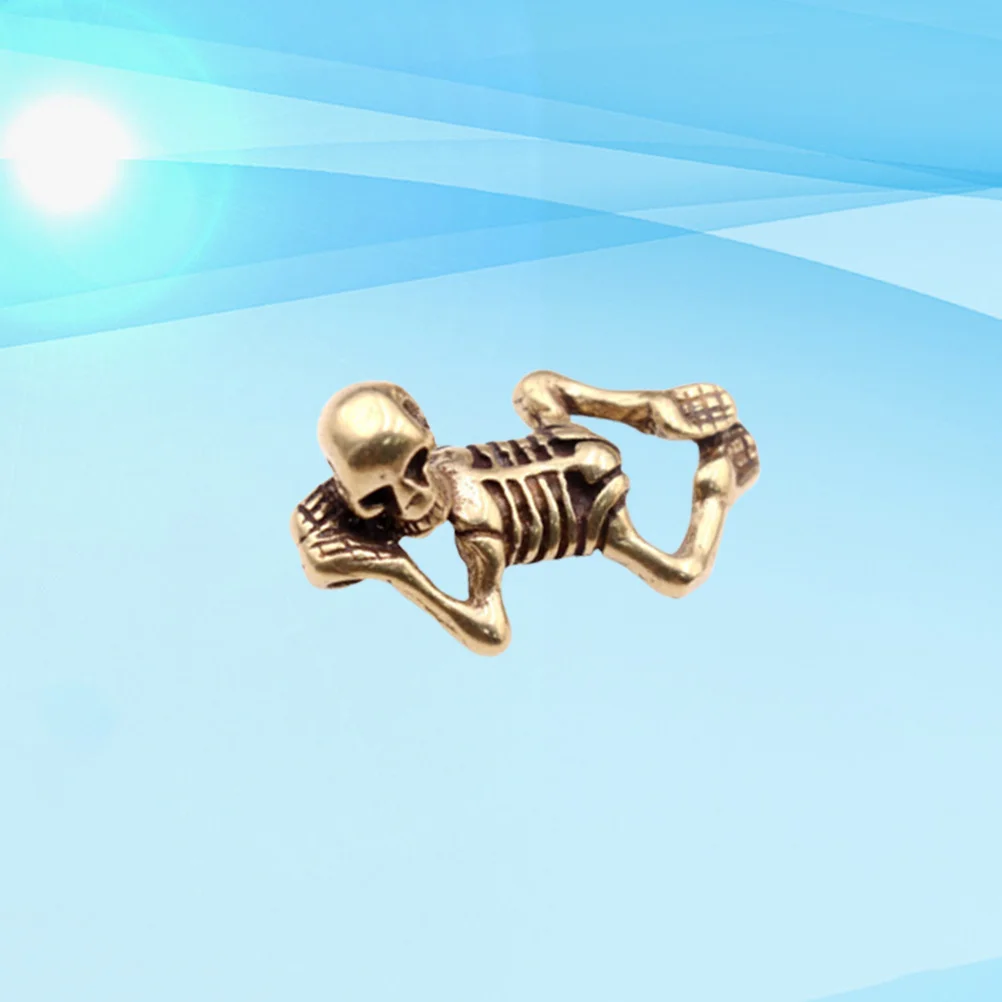 

Golden Skull Pendant Durable Creative Design Hanging Charm Keyring Necklace DIY Jewelry Making Accessories Skull Pendant