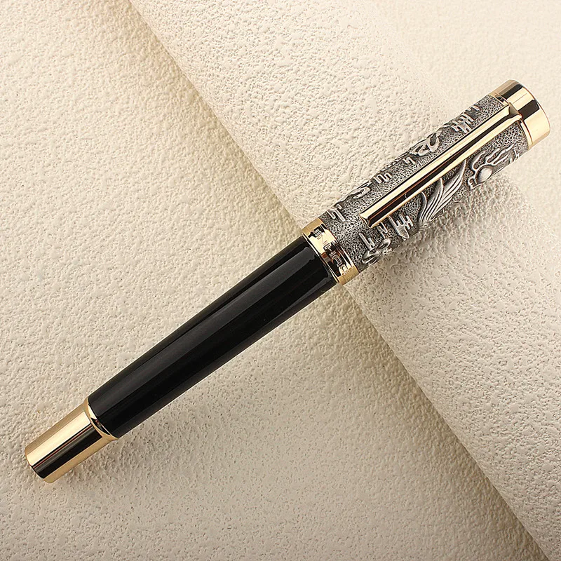 2024 Jinhao Limited Metal Fountain Pen Dragon Spirit EF/F/M Heartbeat Nib Stationery Writing Office Supplies Gift