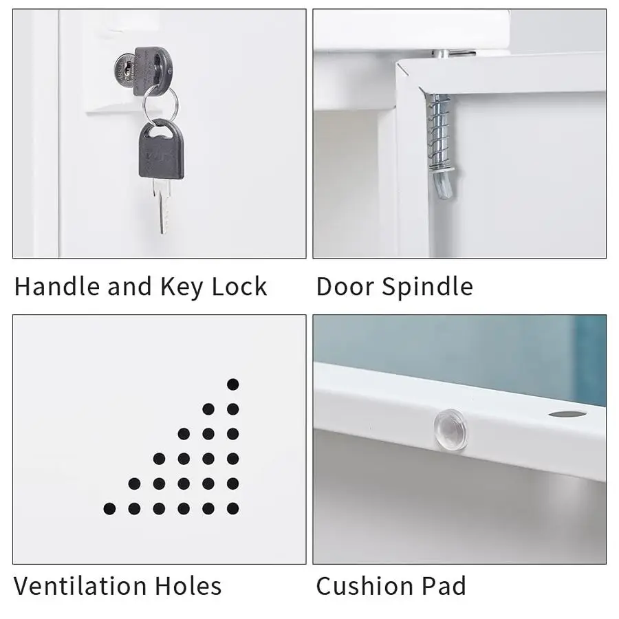 خزانة تخزين فولاذية لخزانة الباب المعدنية، خزائن تخزين المكتب للموظفين، خزائن معدنية عمودية للمنزل والمكتب والمدرسة، Ro