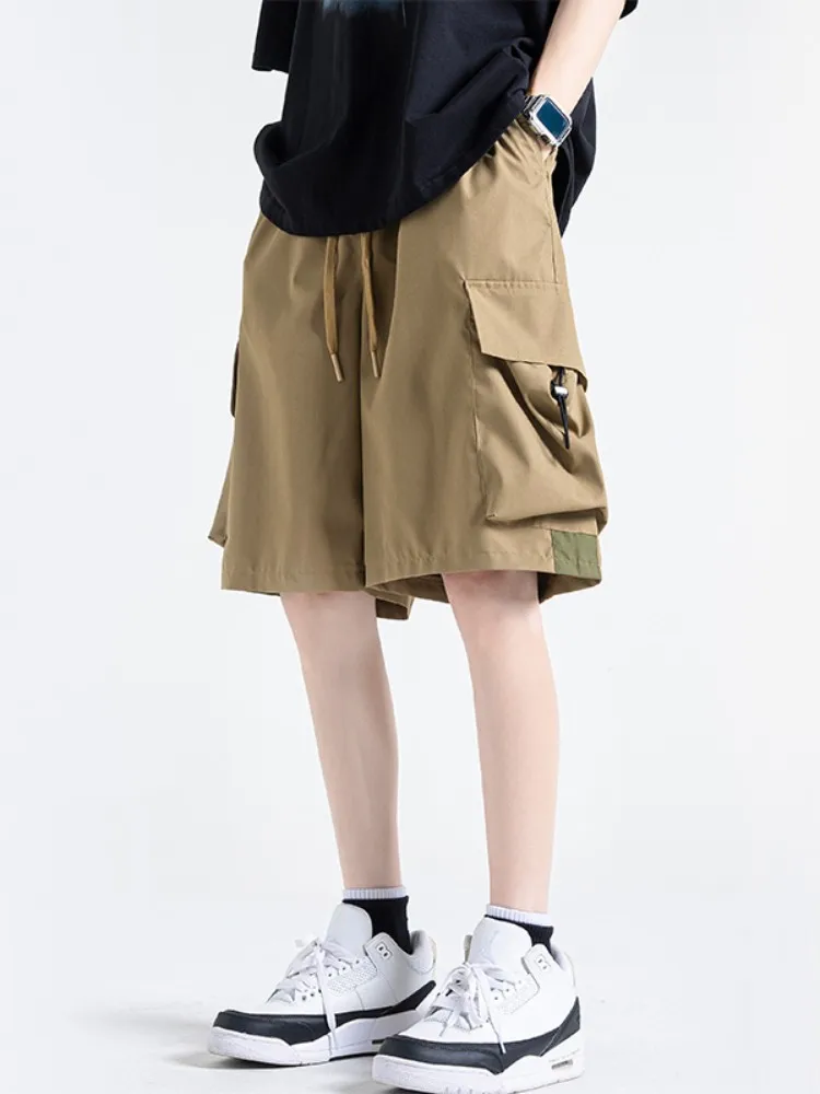 

Американские повседневные рабочие шорты для мужчин, летние, модные, свободного кроя, тонкие, прямые, со средней посадкой, дышащие, удобные