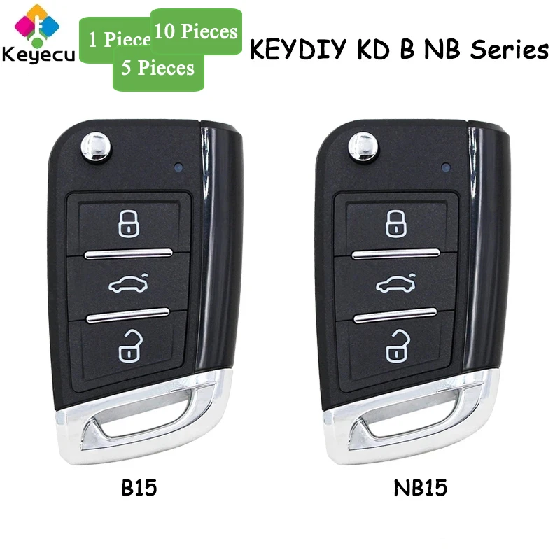 

Универсальный пульт дистанционного управления для автомобиля KEYECU KD B NB Series B15 NB15 для MQB Style, 3 кнопки, KD900, URG200, KD900 + Mini KD KD-X2