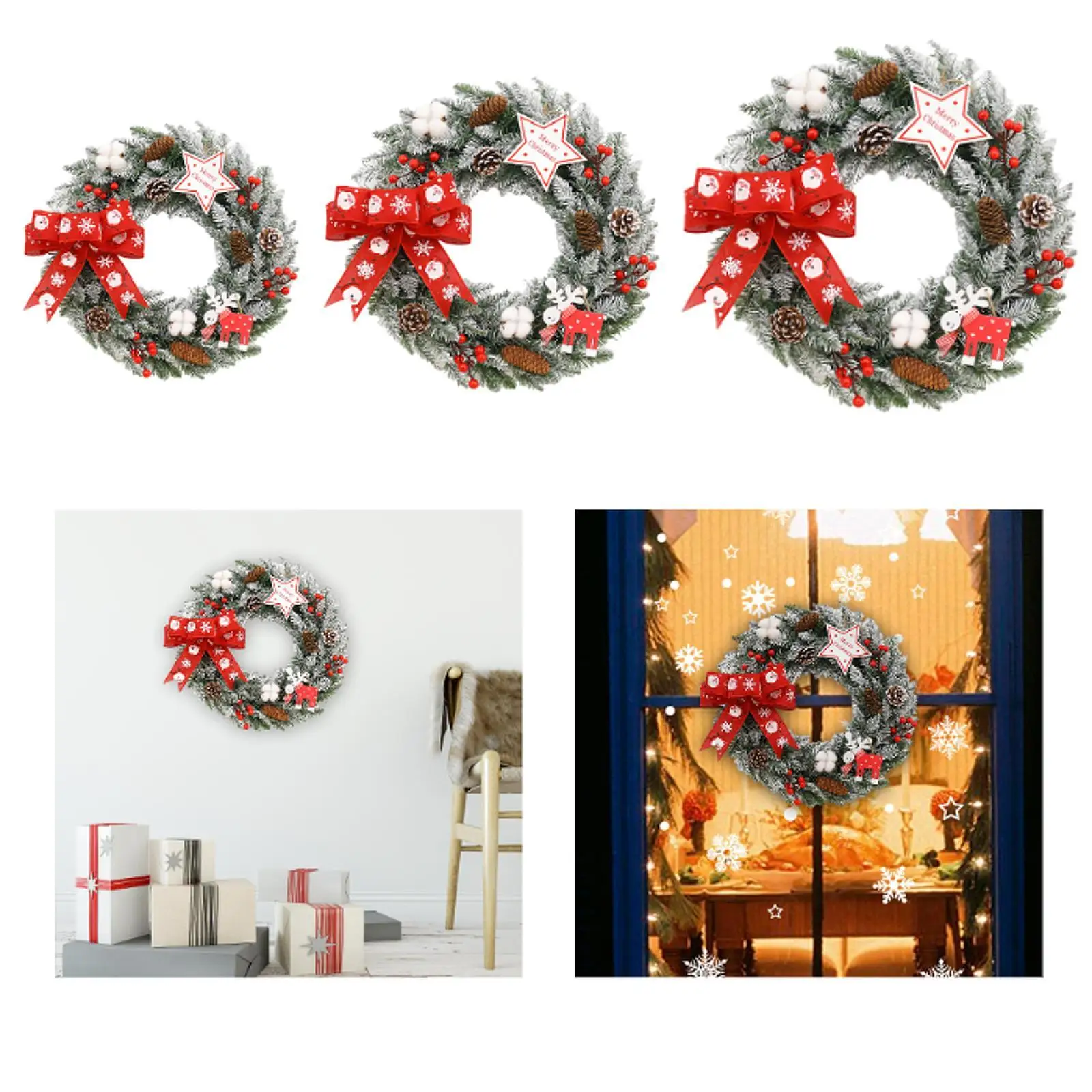 Christmas Wreath Hanging Decoration Traditional Christmas Decoration Xmas Wreath