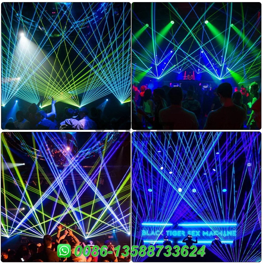 Imagem -06 - Rgb Animação Laser Feixe de Luz Scanning Laser Projetor dj Disco Party Club Efeito Stage 6w 8w 10w 12w Dmx512 Mostrar Ilda3d