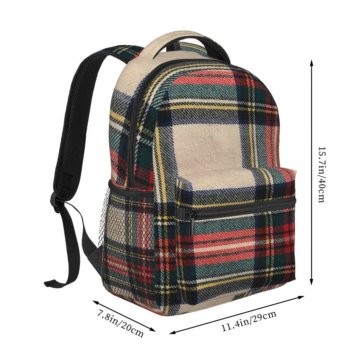 Mochilas infantis Tartan vestido Marshall, mochila para meninos e meninas, mochila escolar, mochila para laptop dos desenhos animados, bolsa de ombro, grande capacidade