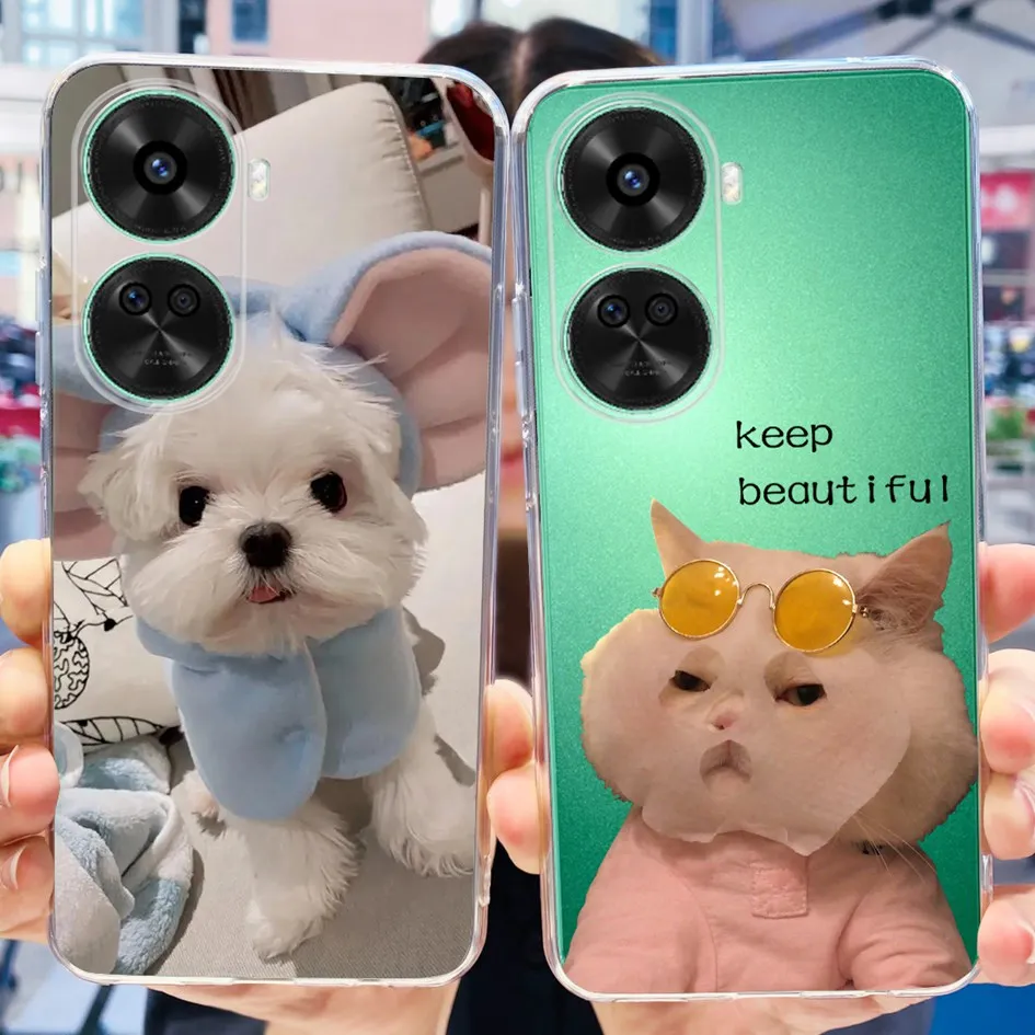 Huawei携帯電話用の透明なtpuケース,カラフルな花柄のソフトtpuケース,nova11用