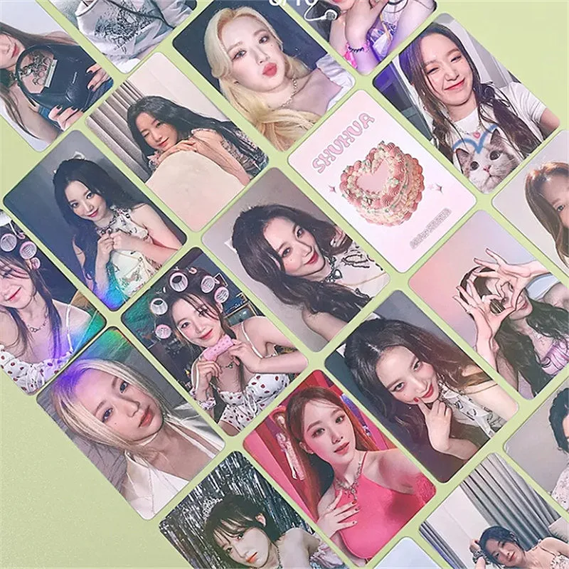 KPOP 50pcs/set(G) I-DLE Small Card Flash Card Song Yuqi Minnie MIYEON SOYEON SOOJIN Gidle Album LOMO Card Postcard Photo Card