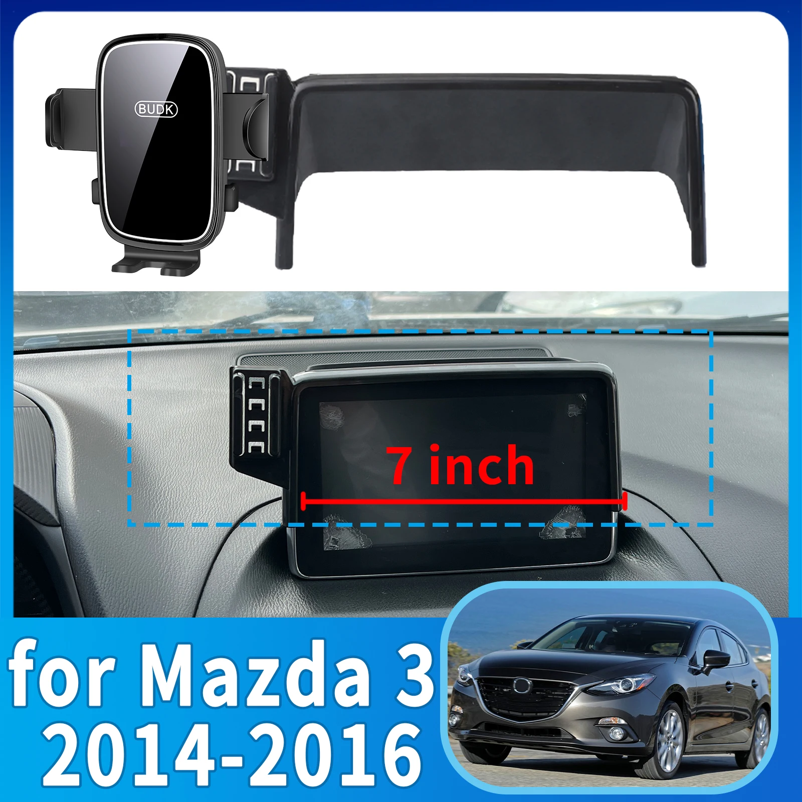 

fit for Mazda 3 Mazda3 BM BN 2014 2015 2016 Phone Holder, Dashboard Screen Mount Bracket Easy Installation​​ Car accessoires