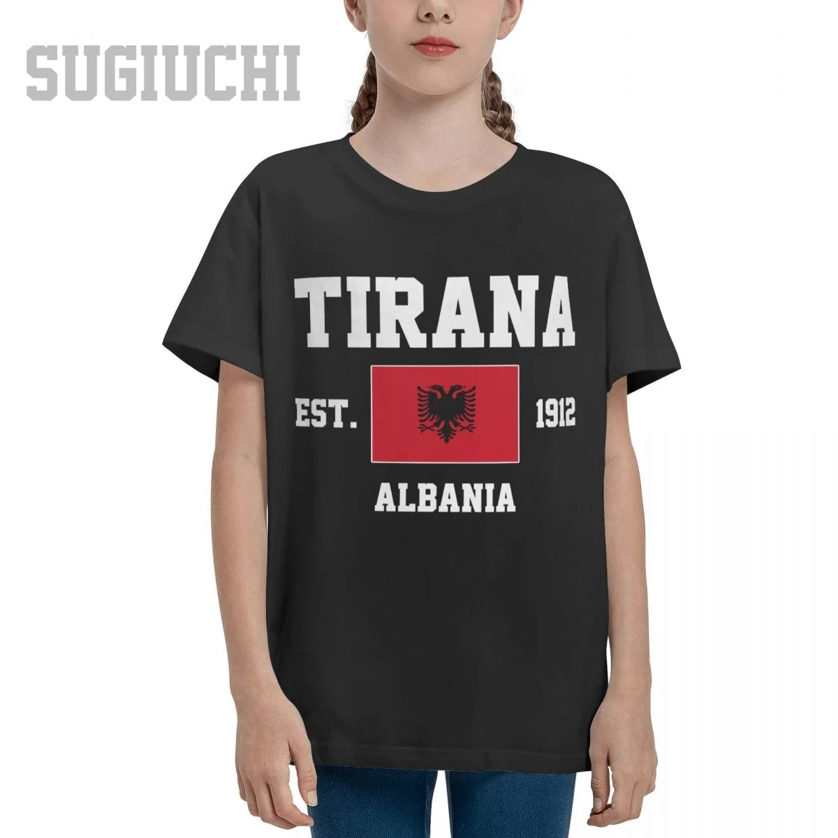 Unisex Youth Boy/Girl Albania EST.1912 Tirana Capital T-shirt Kids tshirt tee 100% Cotton T Shirt o-neck short sleeve Children