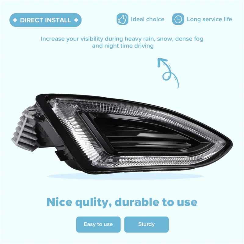 

Reliable-Daytime Running Drive Light Daytime Running Drive Light Forford Edge Fog Lamp Cover Frame Grille Right