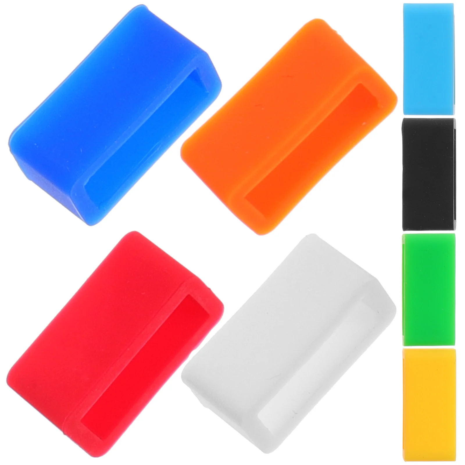 8-teiliges himmelblaues Uhrenarmband mit Schnallenring, Zubehör, Ersatzschlaufenhalter, Rot, Grün