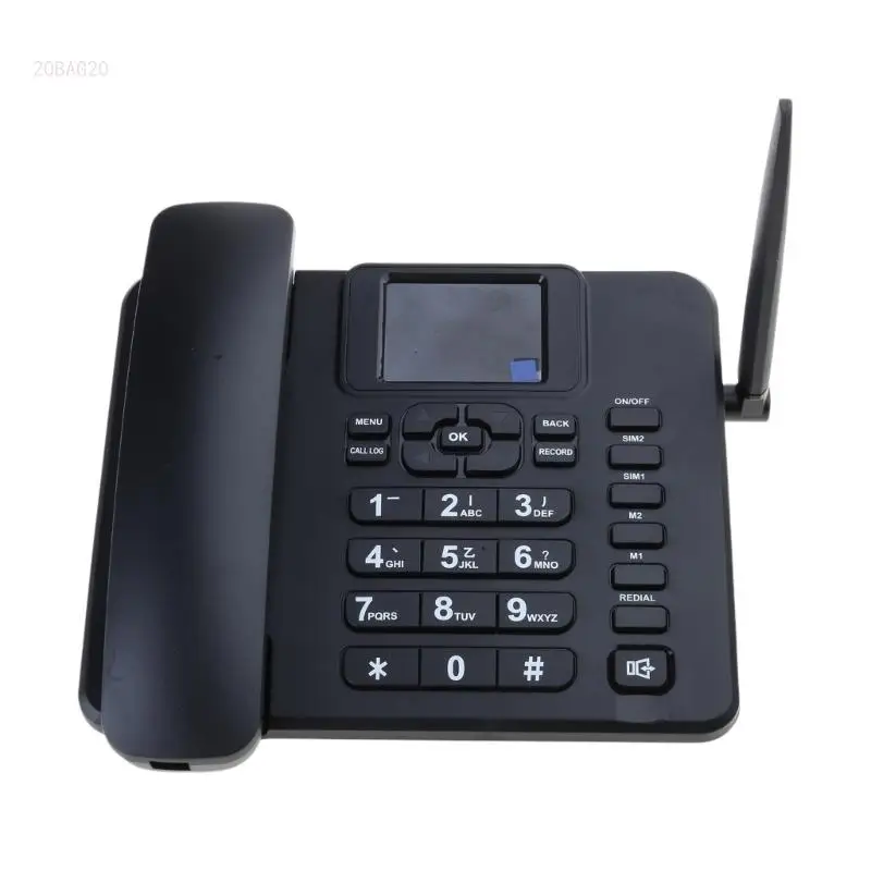 2G Desktop Phone Fixed Landline Telephone with Full Netcom Function Double Card Slot Capabilities for Home Office